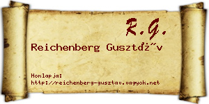 Reichenberg Gusztáv névjegykártya